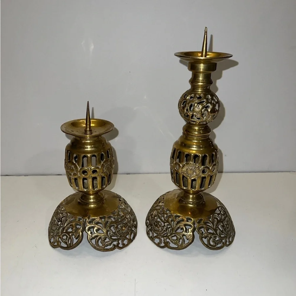 Elegant Gold Candle Holders
